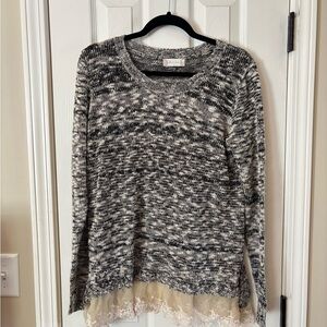 Altar'd State Black and Cream Sweater